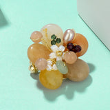 Natural Crystal Brooches For Women Jewelry Wedding Accessories Pearl Decorate