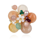 Natural Crystal Brooches For Women Jewelry Wedding Accessories Pearl Decorate