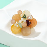 Natural Crystal Brooches For Women Jewelry Wedding Accessories Pearl Decorate