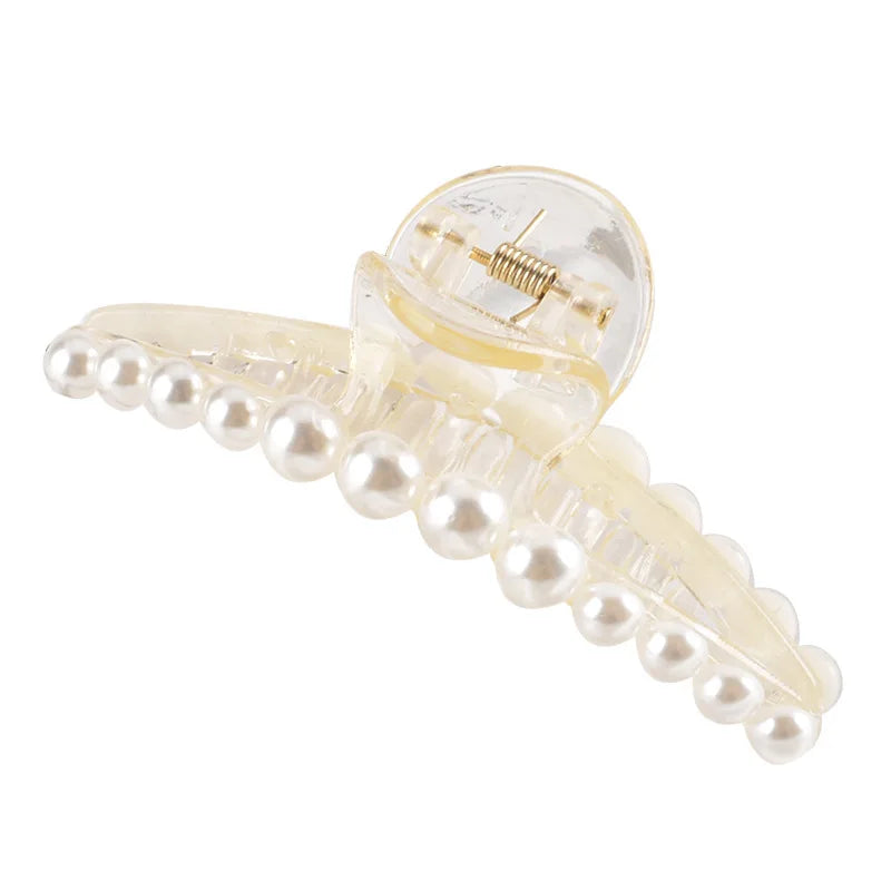 Pearl Hairpin Retro Square Hair Clips for Women