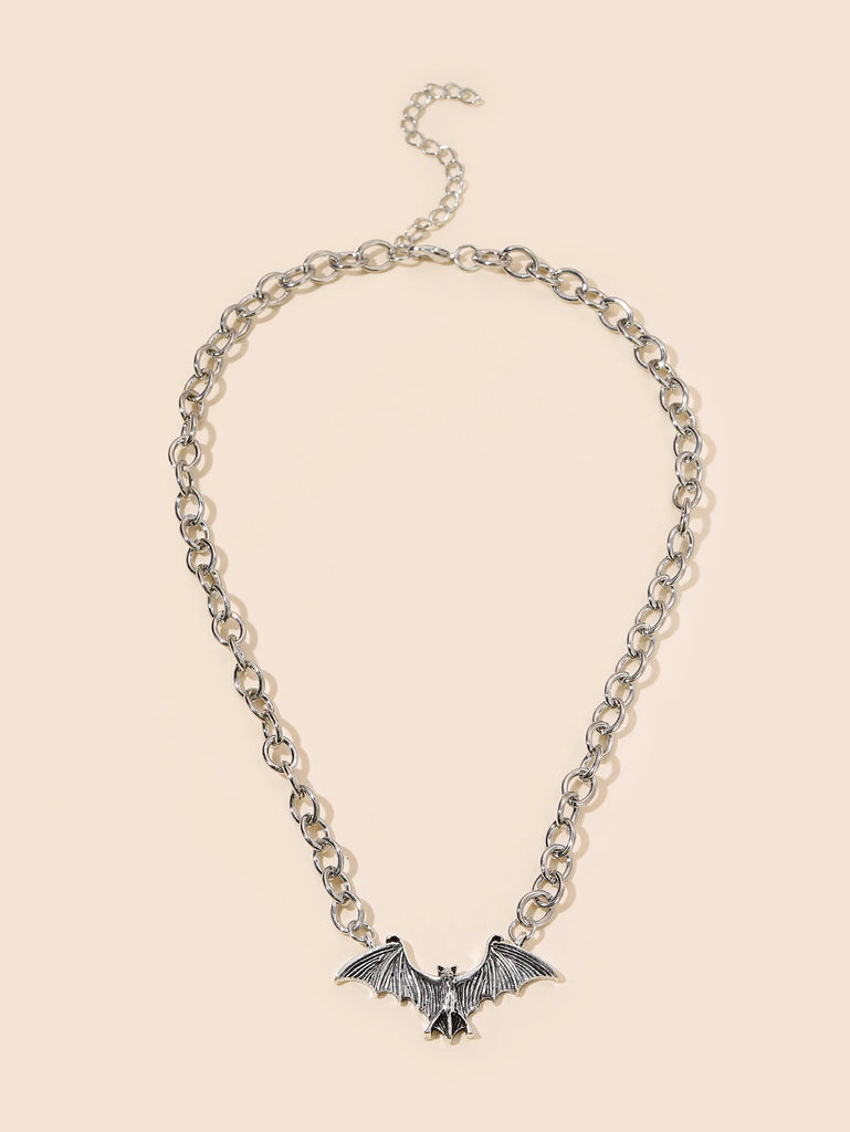 Vintage Punk Gothic Bat Chain Necklace for Women