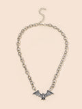 Vintage Punk Gothic Bat Chain Necklace for Women