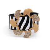 Crystal Cuff Leather Bracelet Women Wide Punk Jewelry