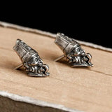 Vintage 925 Silver Skull Earrings Punk Rock Jewelry
