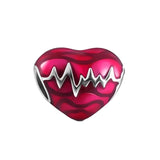 925 Silver Dog Bone Heart Bead Charms Bracelet Accessories
