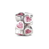 925 Silver Dog Bone Heart Bead Charms Bracelet Accessories