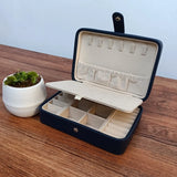 Double Earrings Ring Jewelry Box, Holds 68 Earrings