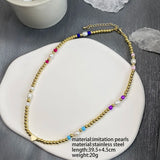 Boho Pearl Collares Punk Necklace for Women