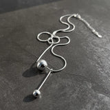 925 Sterling Silver Ball Pendant Necklace Women Fine Jewelry