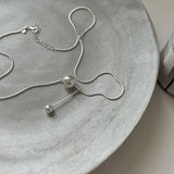 925 Sterling Silver Ball Pendant Necklace Women Fine Jewelry