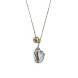 925 Sterling Silver Irregular Bead Pendant Necklace Women