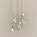 925 Sterling Silver Irregular Bead Pendant Necklace Women