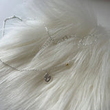 925 Sterling Silver Irregular Bead Pendant Necklace Women