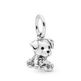 Silver 925 PET CAT Heart DOG Paw Bone Charm Bead Fit Bracelets DIY