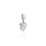 Silver 925 PET CAT Heart DOG Paw Bone Charm Bead Fit Bracelets DIY