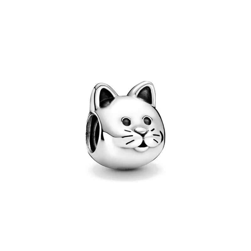 Silver 925 PET Dog Cat Basin Dangle Charm Bead For Bracelets DIY