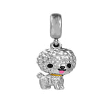 Silver 925 PET Dog Cat Basin Dangle Charm Bead For Bracelets DIY