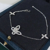Elegant Hollow Butterfly Bracelet S925 Silver