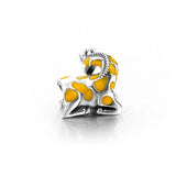 Enamel Bead for Charm Bracelets, Silver Original DIY Jewelry Making