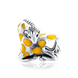 Enamel Bead for Charm Bracelets, Silver Original DIY Jewelry Making
