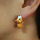 Dino Bite Stud Earrings Soft Pottery 3D Animal Jewelry