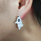 Dino Bite Stud Earrings Soft Pottery 3D Animal Jewelry