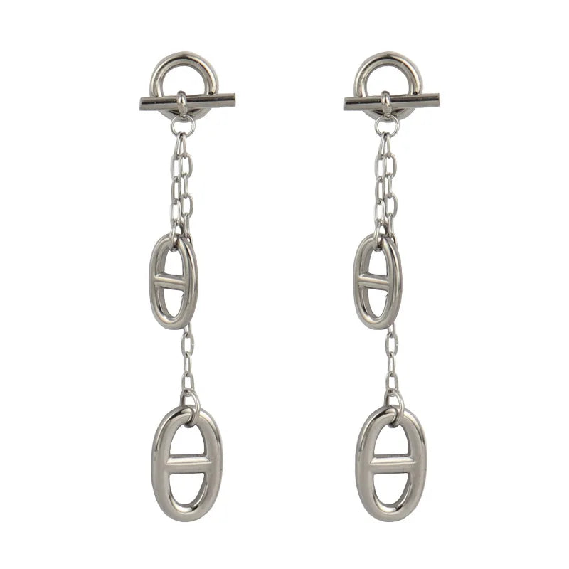 Japanese Hip Hop Creative Screw Earrings Vintage Stainless Steel