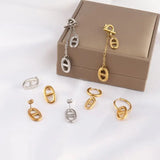 Japanese Hip Hop Creative Screw Earrings Vintage Stainless Steel