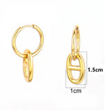 Japanese Hip Hop Creative Screw Earrings Vintage Stainless Steel