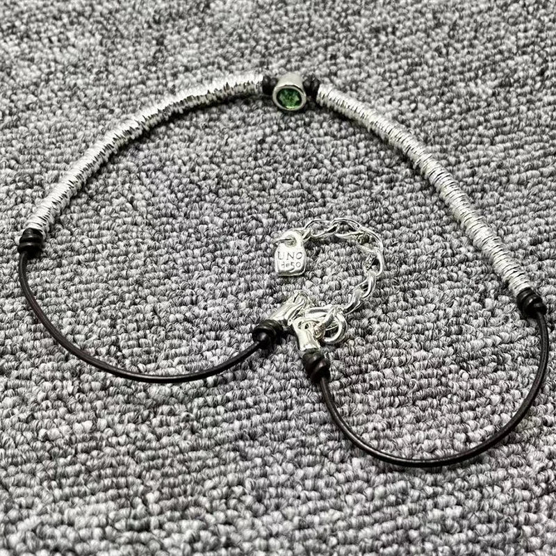 UNOde50 Silver Plated Green Beaded Necklace Gift