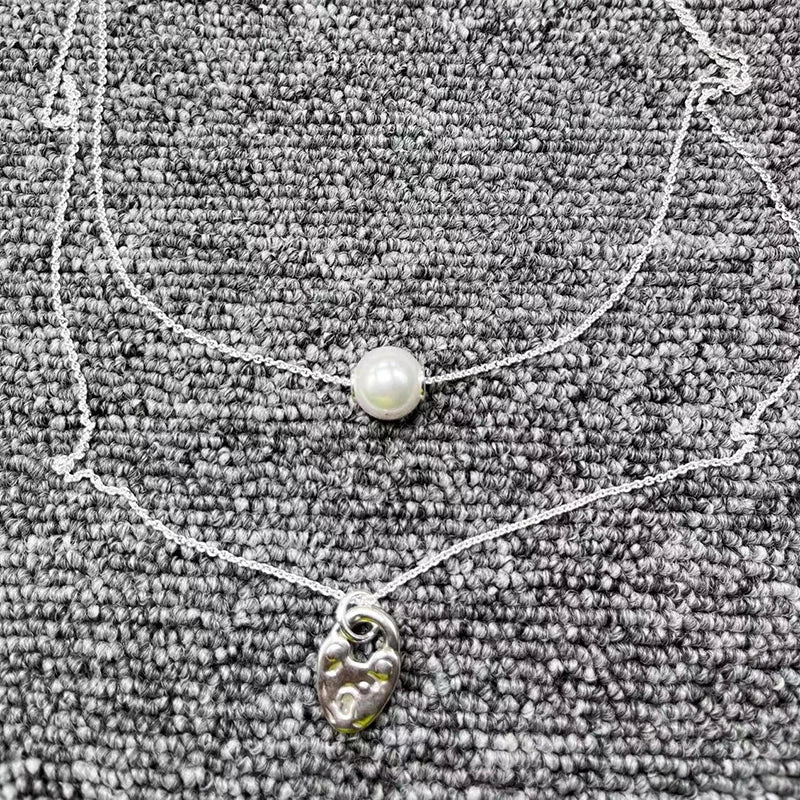 UNOde50 952 Silver Plated Pearl Pendant Jewelry
