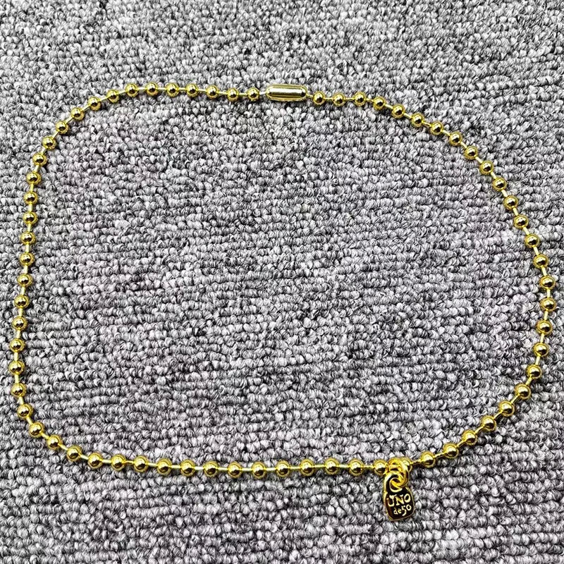 UNOde50 925 Silver Ball Necklace 14K Holiday Jewelry Gift
