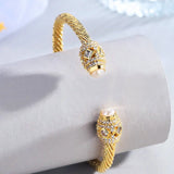 Pearl Women Cuff Bangles with Cubic Zircon Plating