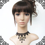 Women Lace Flower Choker Necklace Bracelet Set Wedding Party