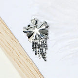 Natural Pearl Flower Tassel Zircon Brooches Suit Jewelry