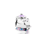 925 Silver Owl Emoticon Smiley Lucky Clover Angel Charm