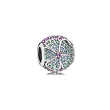 925 Silver Owl Emoticon Smiley Lucky Clover Angel Charm