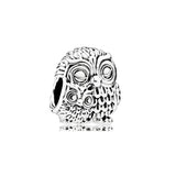 925 Silver Owl Emoticon Smiley Lucky Clover Angel Charm