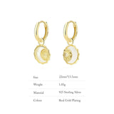 925 Silver Vintage Sun Shell Earrings - Fine Jewelry Gift