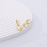 925 Silver Vintage Sun Shell Earrings - Fine Jewelry Gift