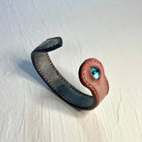 Color-blocking Eye Bracelet Leather Open Bracelet Banquet Jewelry