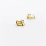 Zircon Plated Jewelry Clip Earrings For Women Girl Cuff Ear