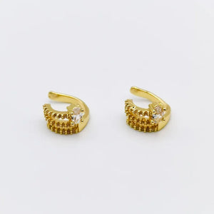 Zircon Plated Jewelry Clip Earrings For Women Girl Cuff Ear