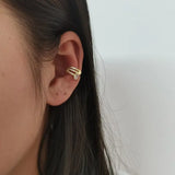 Zircon Plated Jewelry Clip Earrings For Women Girl Cuff Ear