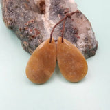 Indonesian Coral Drop Earrings For Women 30x17x4mm 4g