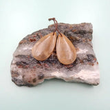 Indonesian Coral Drop Earrings For Women 30x17x4mm 4g