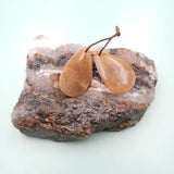Indonesian Coral Drop Earrings For Women 30x17x4mm 4g
