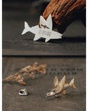 Ocean Flying Fish Brooch Creative Punk Micro-channel Banquet Jewelry Accessories