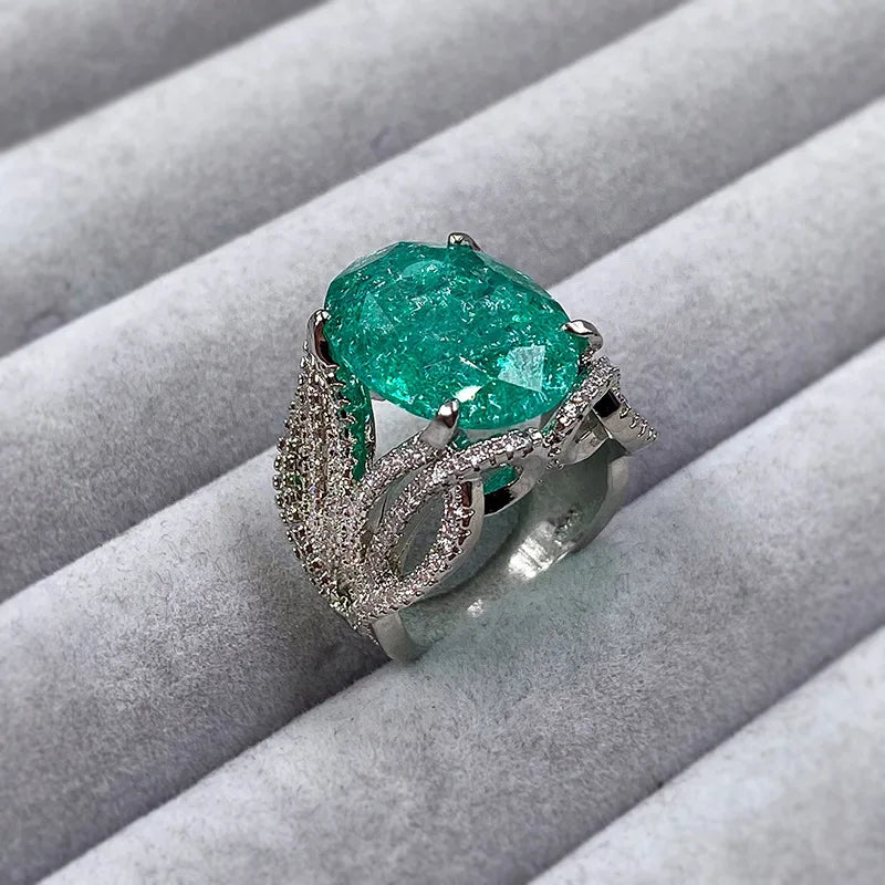 Tourmaline Ring Silver Wedding Bridal Ring Vintage Jewelry