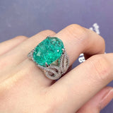 Tourmaline Ring Silver Wedding Bridal Ring Vintage Jewelry